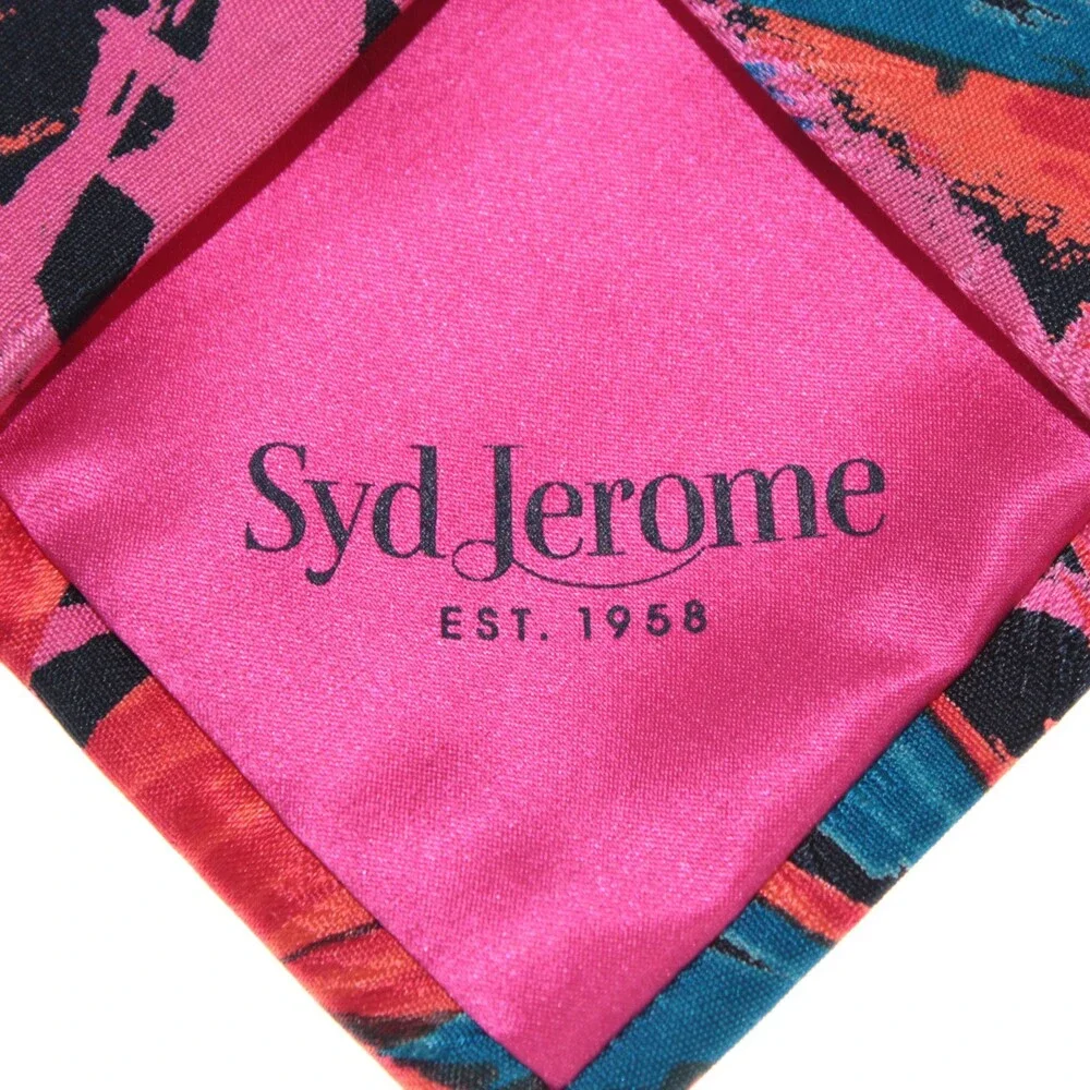 Italo Ferretti For Syd Jerome NWOT Neck Tie Abstract Print Silk Made in Italy